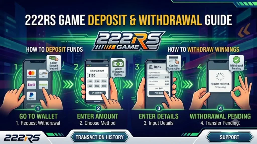 222RS game deposit and withdrawal
