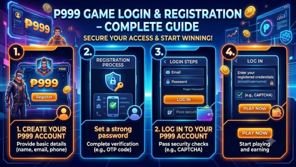 P999 game login and regisation