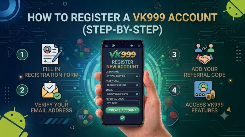 VK999 GAME REGISTER AND LOGIN