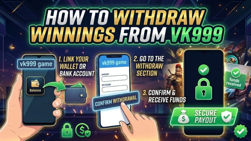 VK999 game withdraw winnigs money