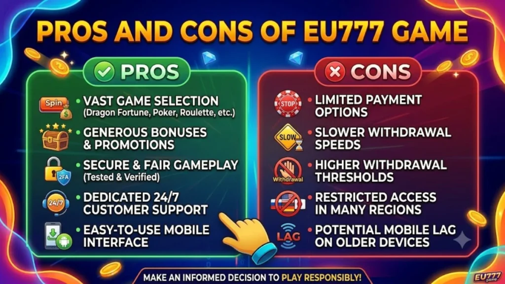 EU777 game pros and cons Android 2026