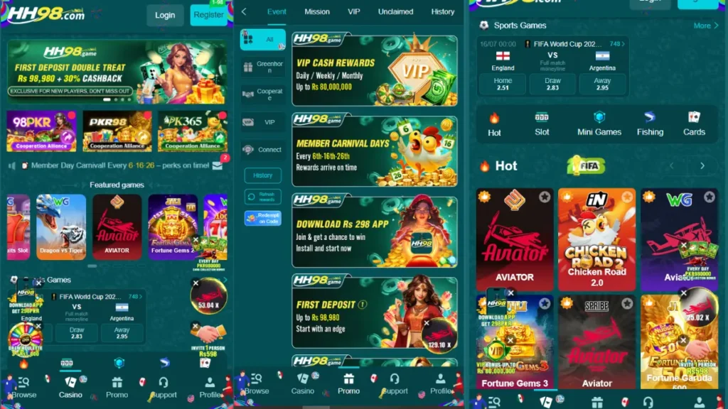 HH98 Game homepage Android 2026