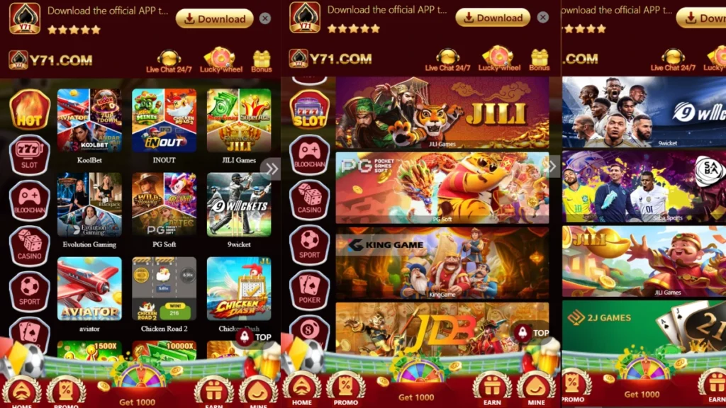 Y71 all games available Android 2026