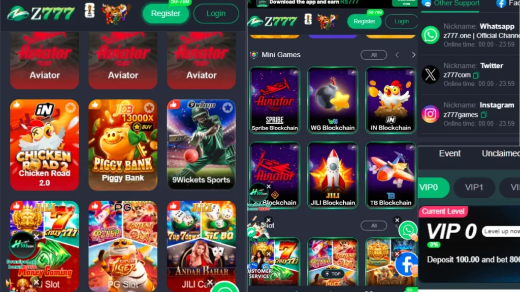 Z777 Game Games Available on the App